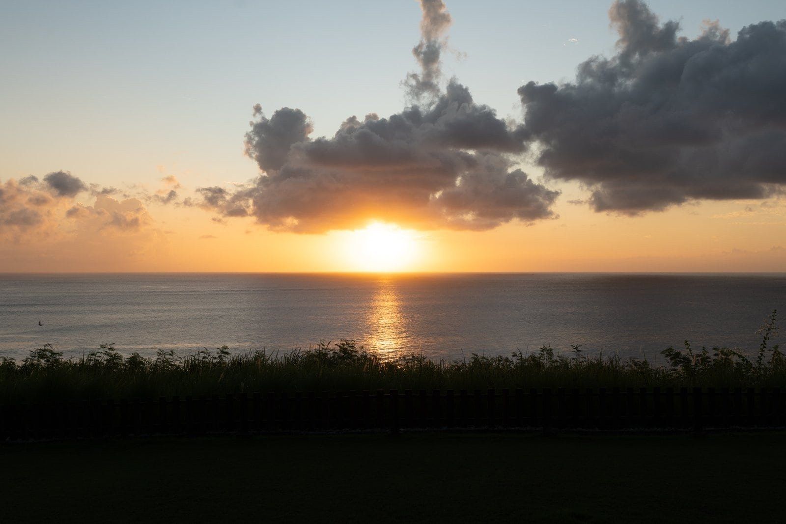Sunset over the Indian Ocean from the clifftop.
